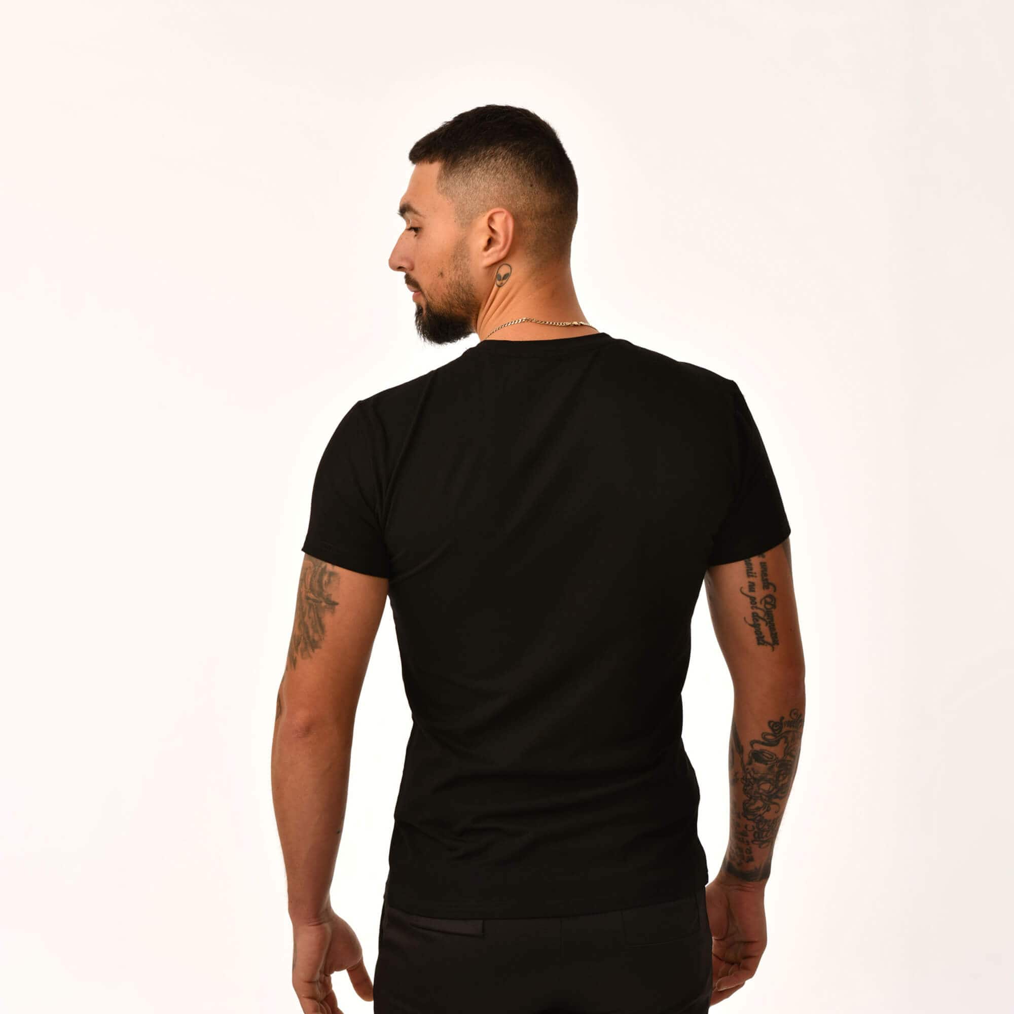 Gym Nerd Black Casual Tshirt