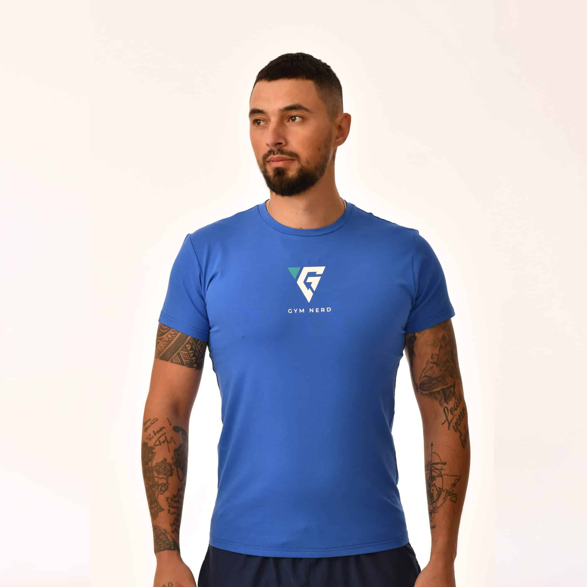 Gym Nerd Casual Blue T-Shirt