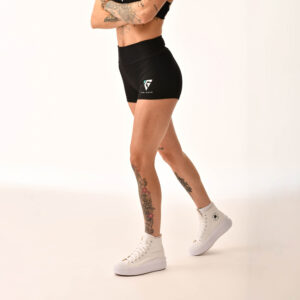 Gym Nerd Black Shorts Scrunch
